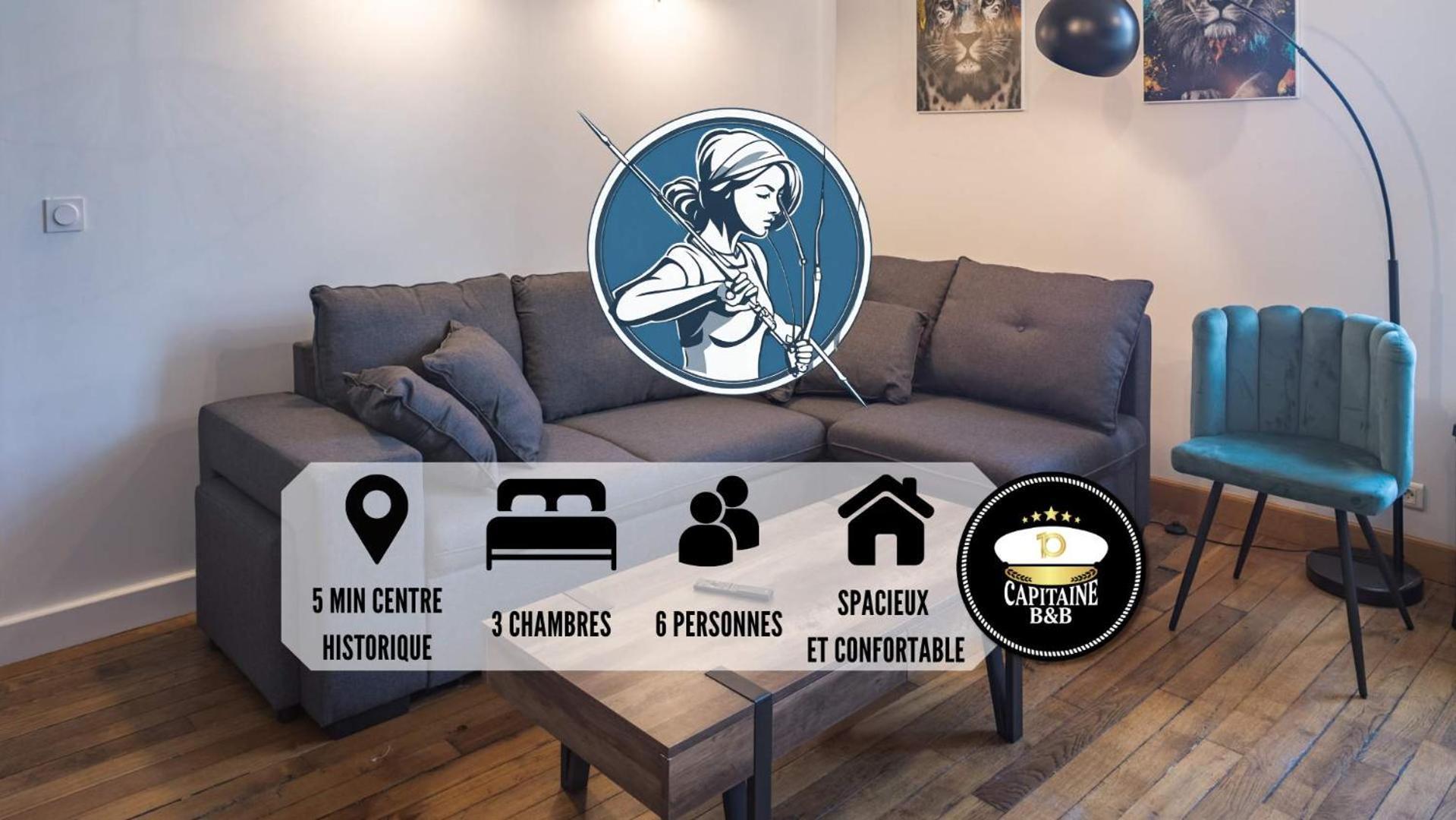 Le Logis De L'Arc - 5Min Hypercentre - Max 6 Personnes Leilighet Troyes Eksteriør bilde